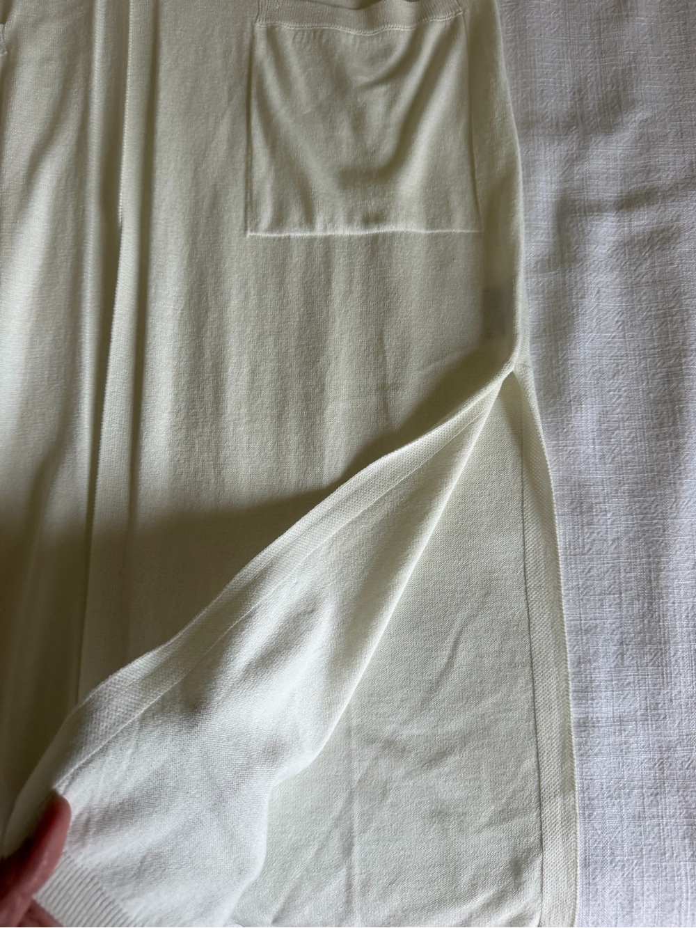 Uniqlo UV Cut Slit Cream Knit Long Cardigan - Picture 7 of 9